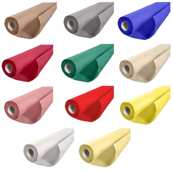 8m Paper Banquet Roll Disposable Banqueting Table Cover Cloths - All Colors